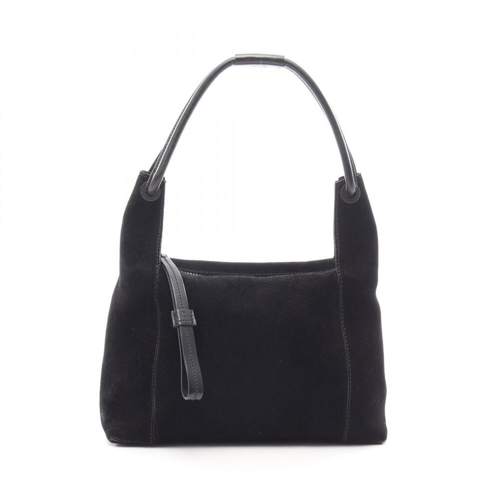Gucci shoulder bag/handbag, suede leather, women's, black, 101333